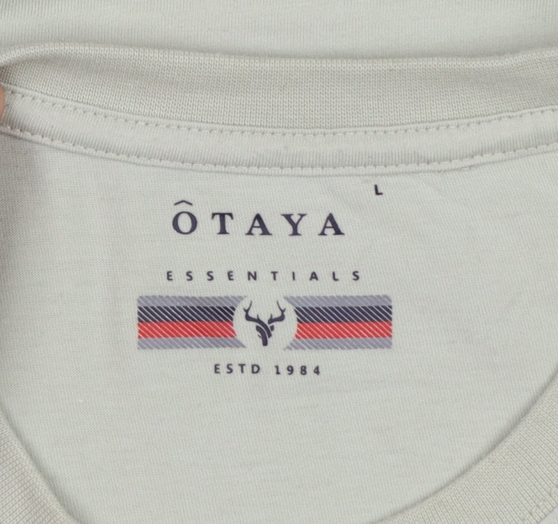 O'Taya Men's Green L Graphic Success Long Sleeve Crew Neck T-Shirt