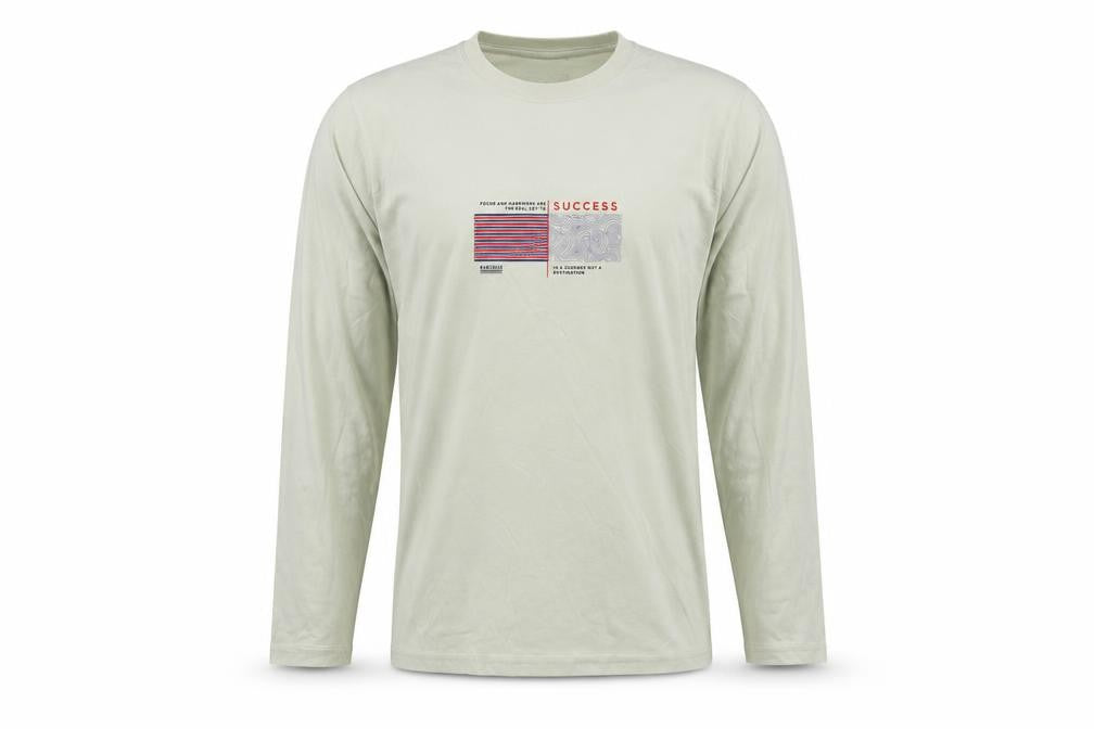 O'Taya Men's Green L Graphic Success Long Sleeve Crew Neck T-Shirt