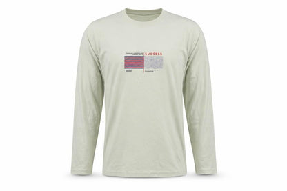 O'Taya Men's Green L Graphic Success Long Sleeve Crew Neck T-Shirt