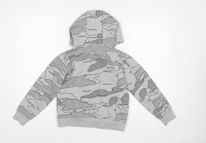 Firetrap Boys Grey Camo Logo Pullover Hoodie 9-10 Years