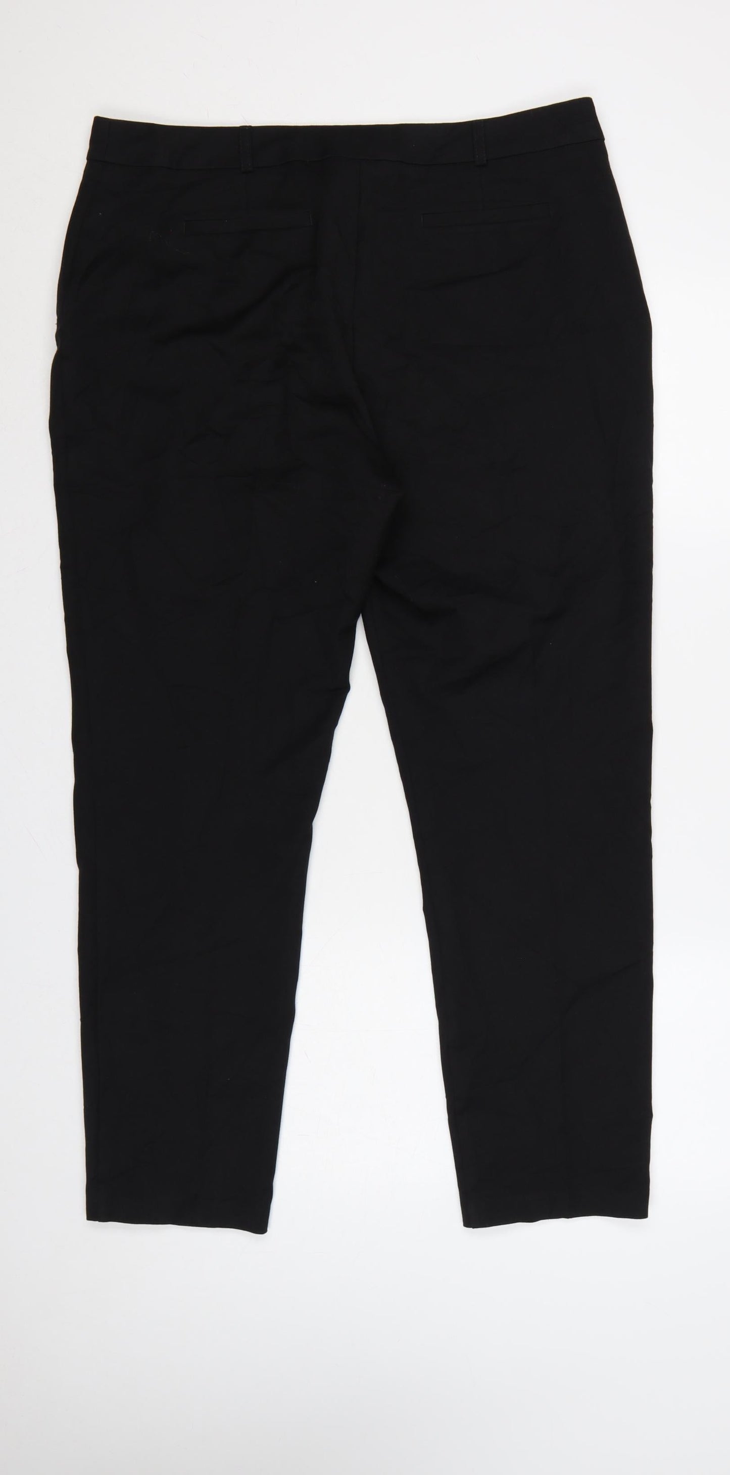 Wallis Women Black UK 16 Tapered Tailored Zip Pocket Trousers