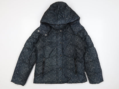 Nike Women’s Blue M Hooded Quilted Down Puffer Jacket