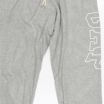 Gap Women Grey S Logo Jogger Sweatpants Elastic Waist Drawstring