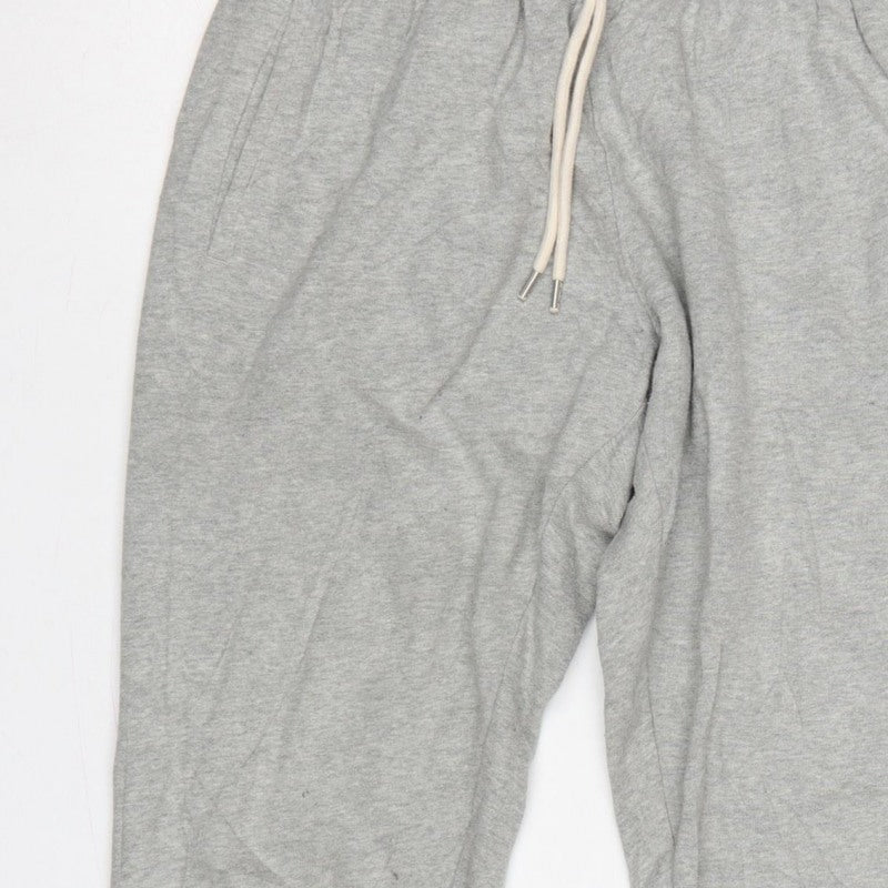 Gap Women Grey S Logo Jogger Sweatpants Elastic Waist Drawstring