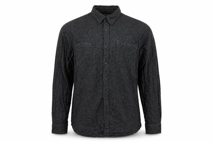 Country Coast Men's Grey XL Brushed Flannel Button-Up Shirt