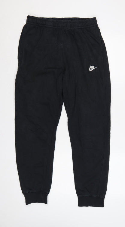 Nike Men’s Black M Fleece Sweatpants Joggers Logo Elastic Waist