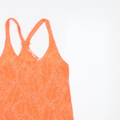 O'Neill Women Orange UK 10 Racerback Tropical Print Camisole Tank Top