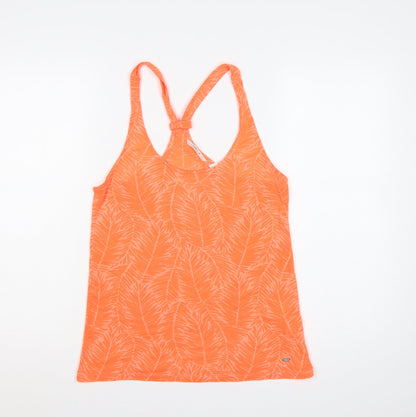 O'Neill Women Orange UK 10 Racerback Tropical Print Camisole Tank Top