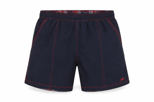 Front view of Speedo Men’s Blue L Swim Shorts Elastic Waist Pockets