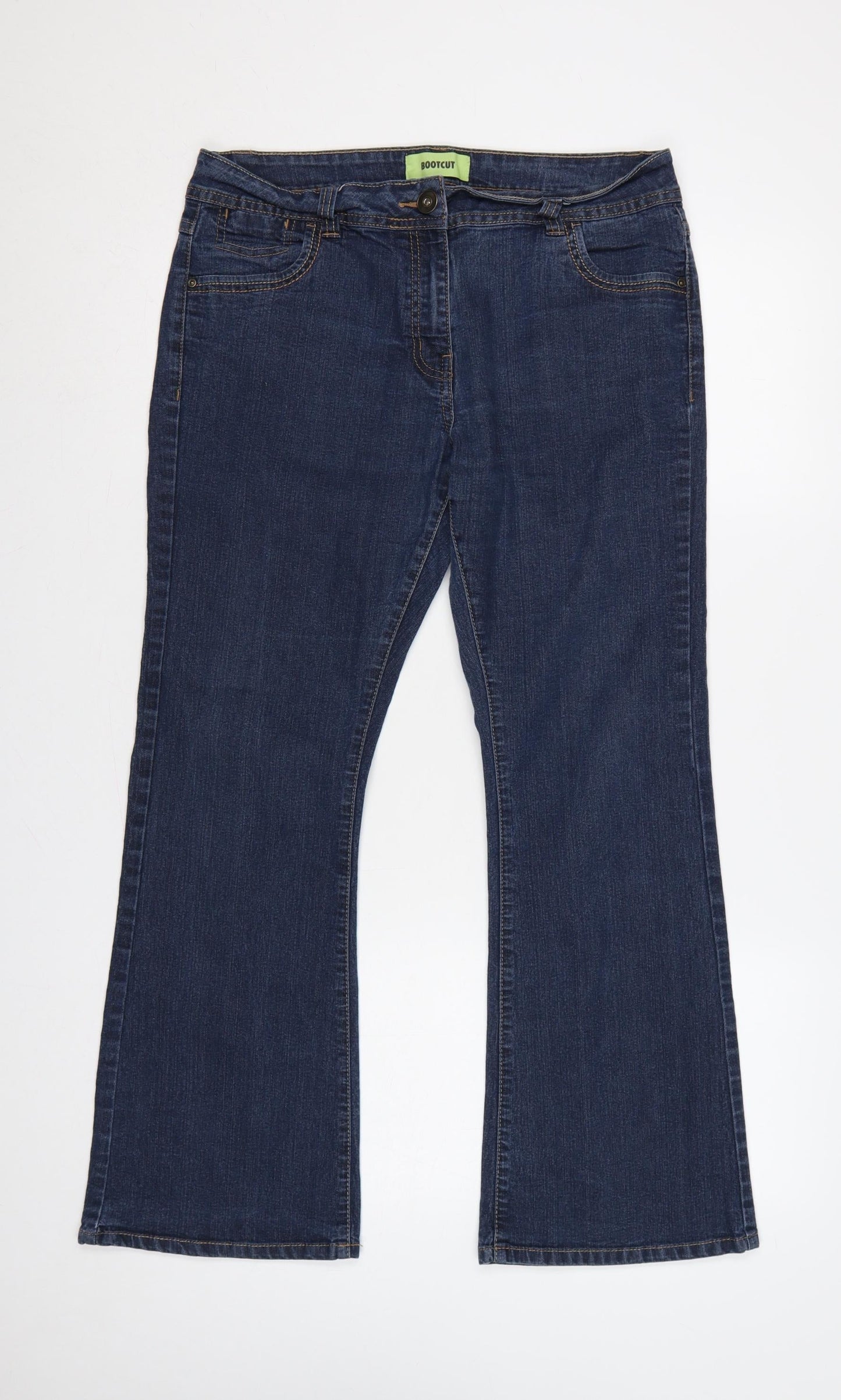 George Women’s Blue UK 14 Short Bootcut Stretch Denim Jeans