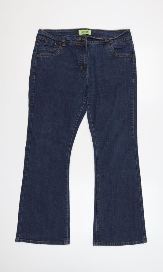 George Women’s Blue UK 14 Short Bootcut Stretch Denim Jeans