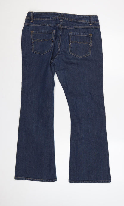 George Women’s Blue UK 14 Short Bootcut Stretch Denim Jeans