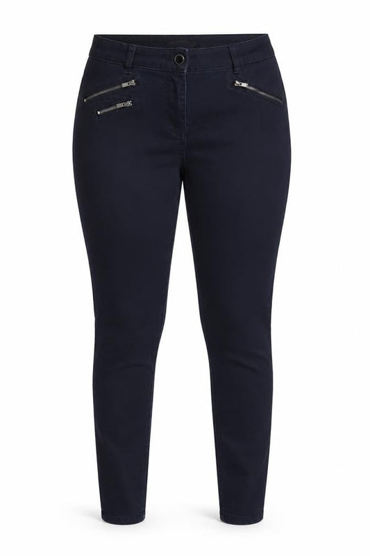 Jasper Conran Women's Navy UK 14 Skinny Jeans Zip Detail