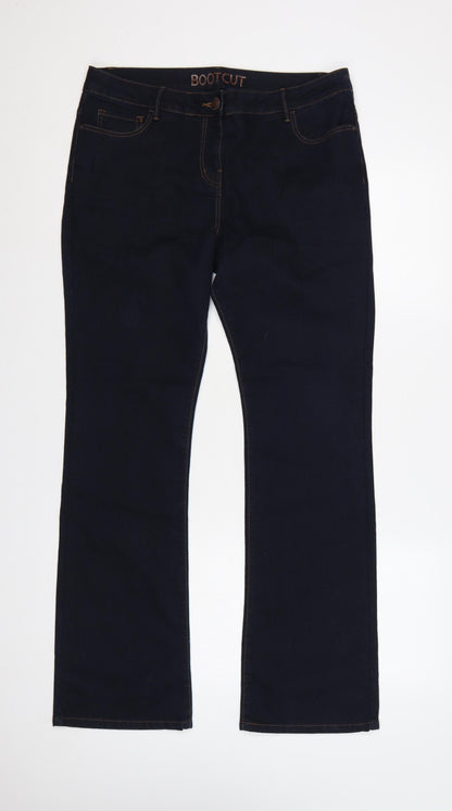George Women’s Dark Blue UK 14 Regular Bootcut Stretch Jeans