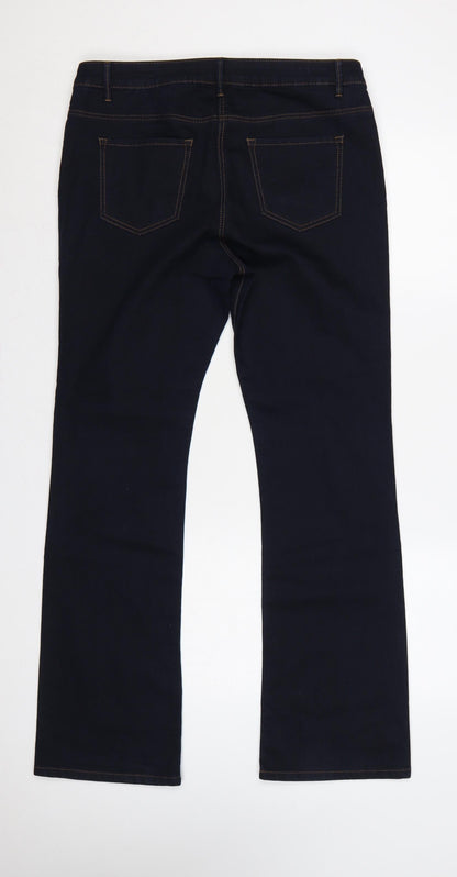 George Women’s Dark Blue UK 14 Regular Bootcut Stretch Jeans