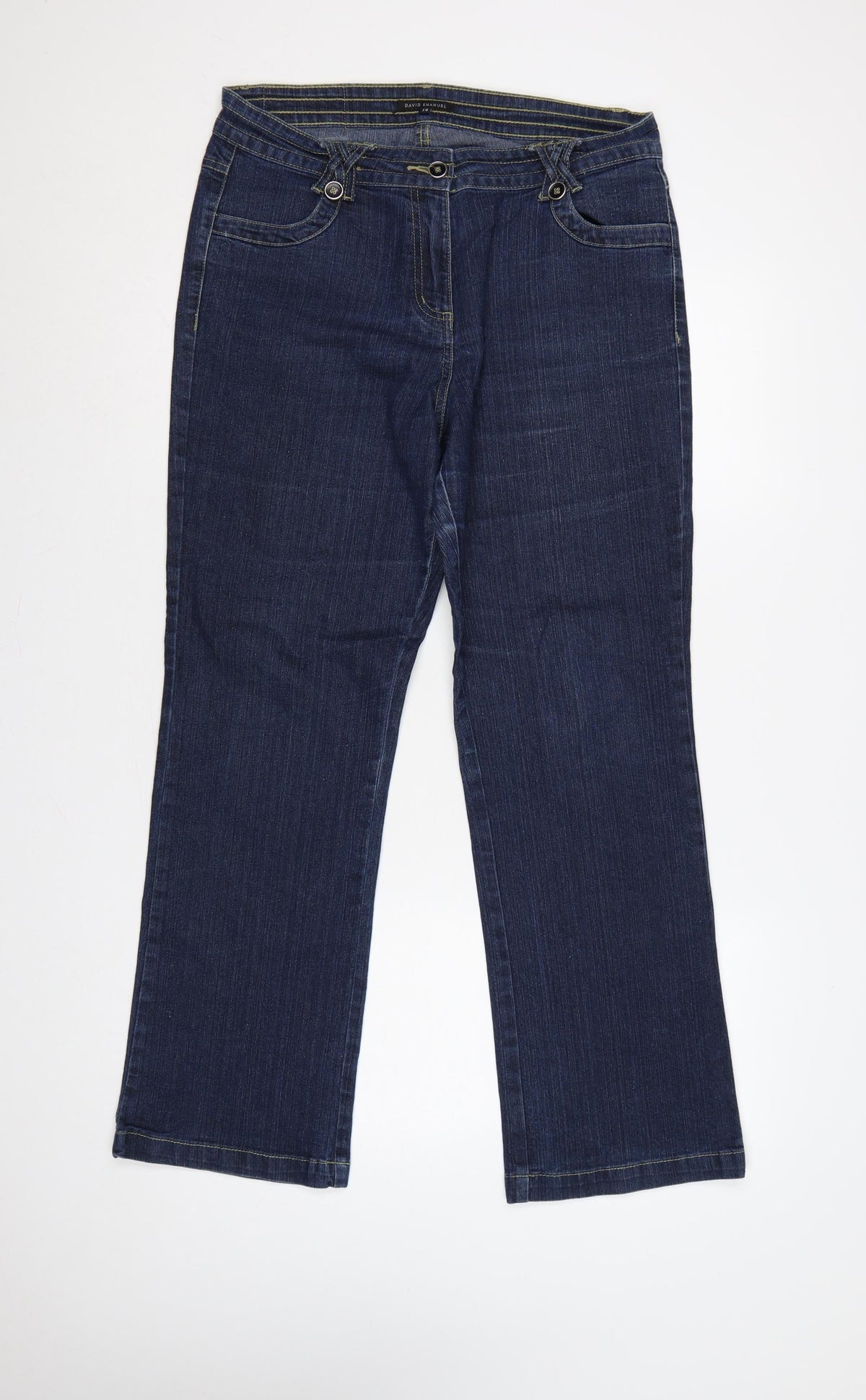 David Emanuel Women’s Blue Size 14 Dark Wash Bootcut Jeans