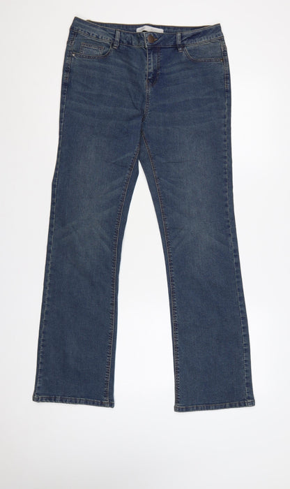 George Women’s Blue UK 12 Bootcut Mid Rise Stretch Jeans