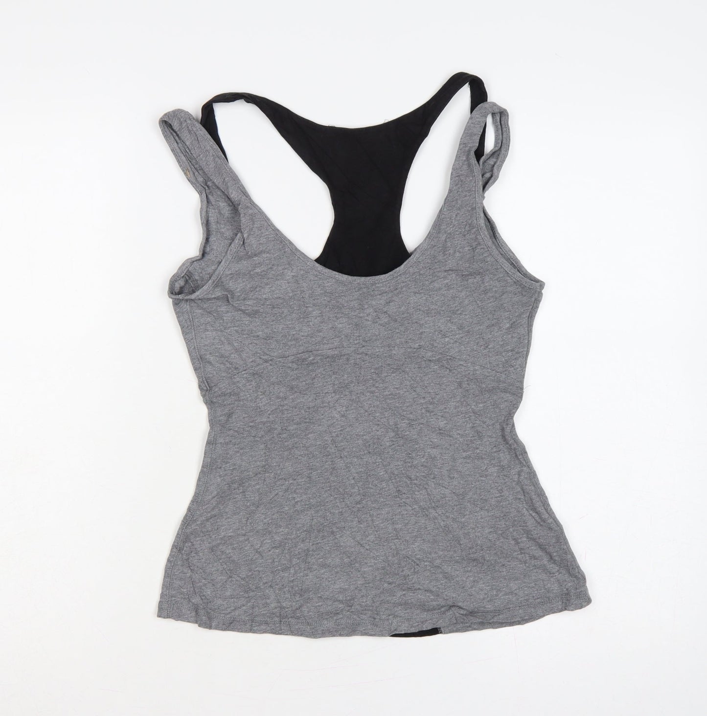 Karen Millen Women Grey Black Colourblock Racerback Camisole Tank Top 10