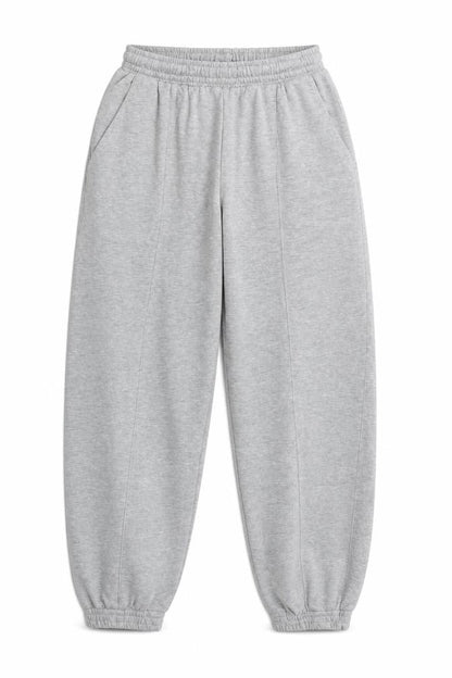 H&M Women Grey Size S Fleece Jogger Sweatpants Elastic Waist Pockets