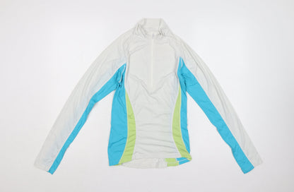 Trespass Women’s White XS Colourblock 1/4 Zip Activewear Pullover Top
