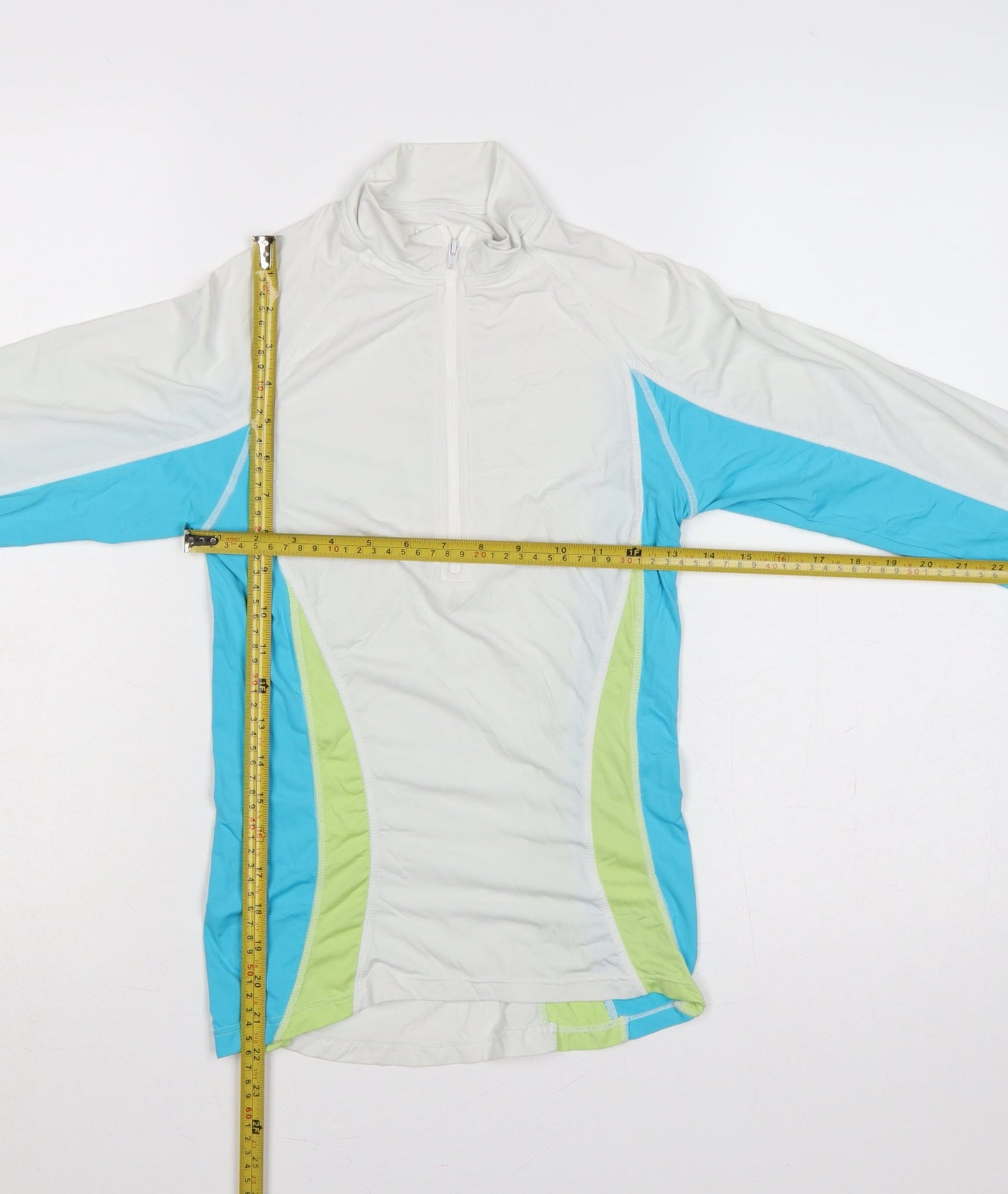 Trespass Women’s White XS Colourblock 1/4 Zip Activewear Pullover Top