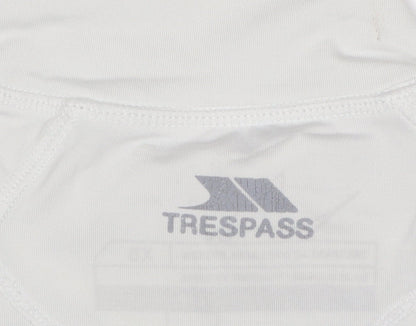 Trespass Women’s White XS Colourblock 1/4 Zip Activewear Pullover Top
