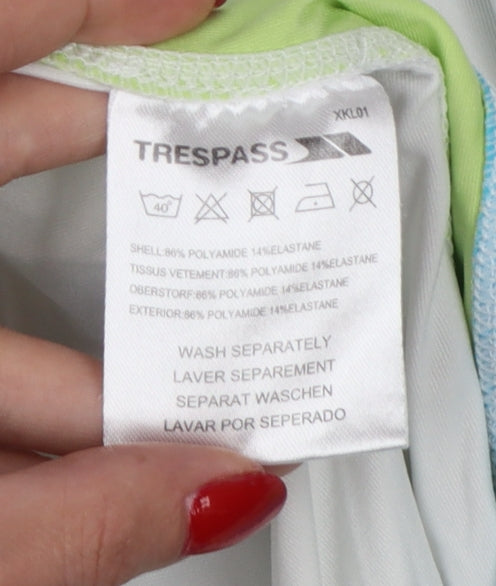 Trespass Women’s White XS Colourblock 1/4 Zip Activewear Pullover Top