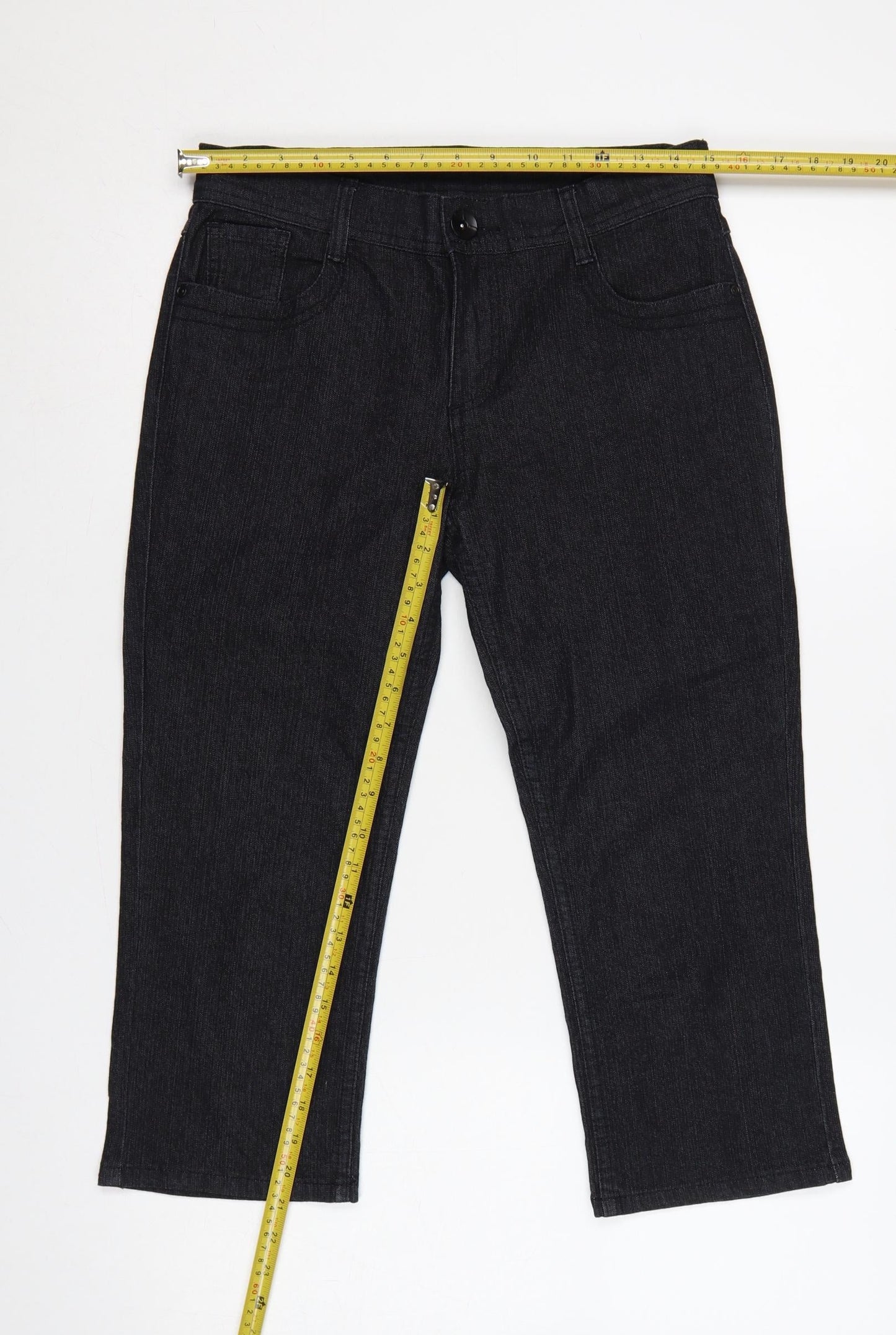 Marks & Spencer Womens Black UK 10 Straight Leg Denim Jeans
