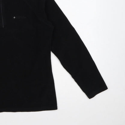 Mountain Warehouse Women Black UK 12 Pullover 1/4 Zip Fleece