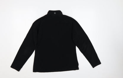 Mountain Warehouse Women Black UK 12 Pullover 1/4 Zip Fleece