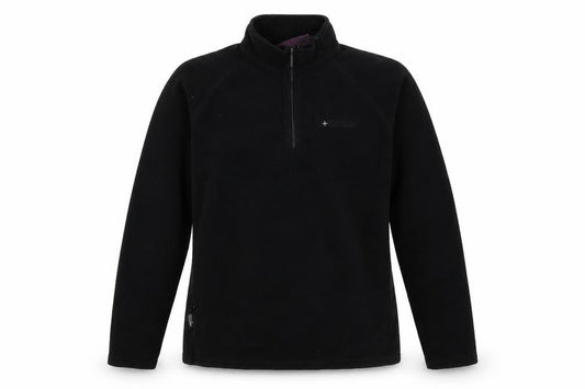 Mountain Warehouse Women Black UK 12 Pullover 1/4 Zip Fleece