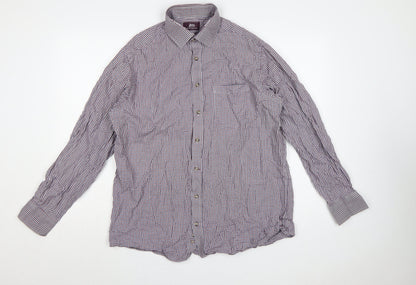 Marks & Spencer Men's Multicolour Check Shirt 16 Slim Fit