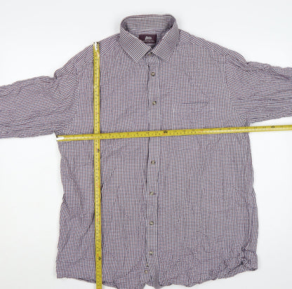 Marks & Spencer Men's Multicolour Check Shirt 16 Slim Fit