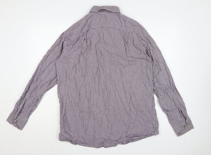 Marks & Spencer Men's Multicolour Check Shirt 16 Slim Fit