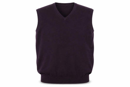 Marks & Spencer Men’s Purple L Pure Cotton V-Neck Knit Vest Jumper