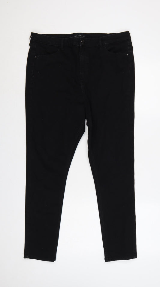 F&F Women Black UK 18 Skinny Denim Jeans 5 Pocket