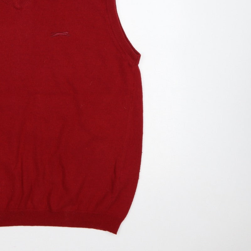 Slazenger Golf Men’s Red XL V-Neck Knit Sleeveless Jumper Vest