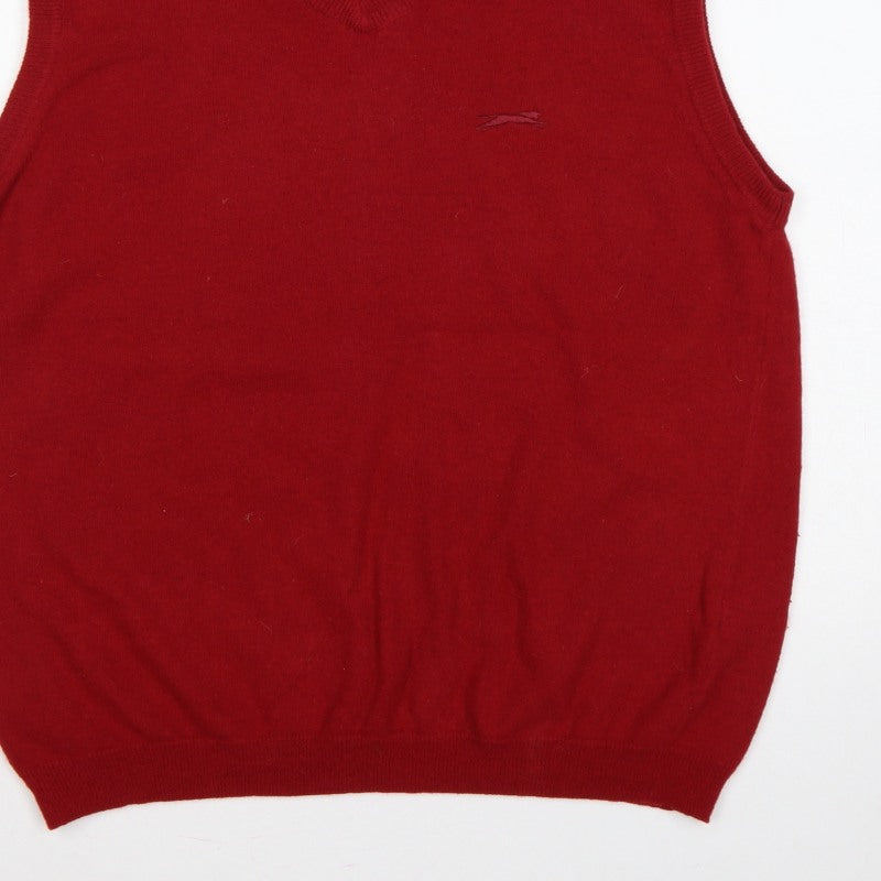 Slazenger Golf Men’s Red XL V-Neck Knit Sleeveless Jumper Vest