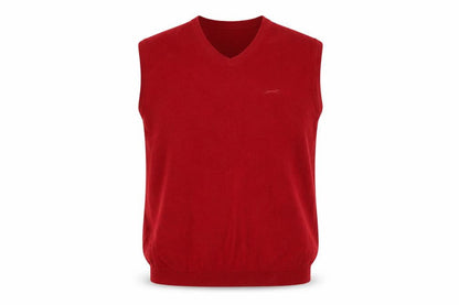 Slazenger Golf Men’s Red XL V-Neck Knit Sleeveless Jumper Vest