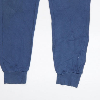 McKenzie Men’s Blue M Logo Cuffed Drawstring Jogger Sweatpants
