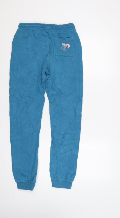 FatFace Girls Blue Size 13 Jogger Sweatpants Drawstring Cotton Blend