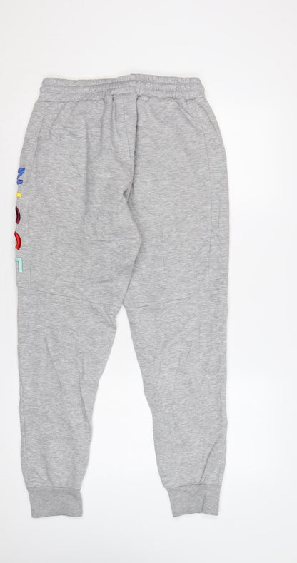 Nicce Men’s Grey Logo Fleece Jogger Sweatpants Size M