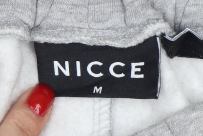 Nicce Men’s Grey Logo Fleece Jogger Sweatpants Size M