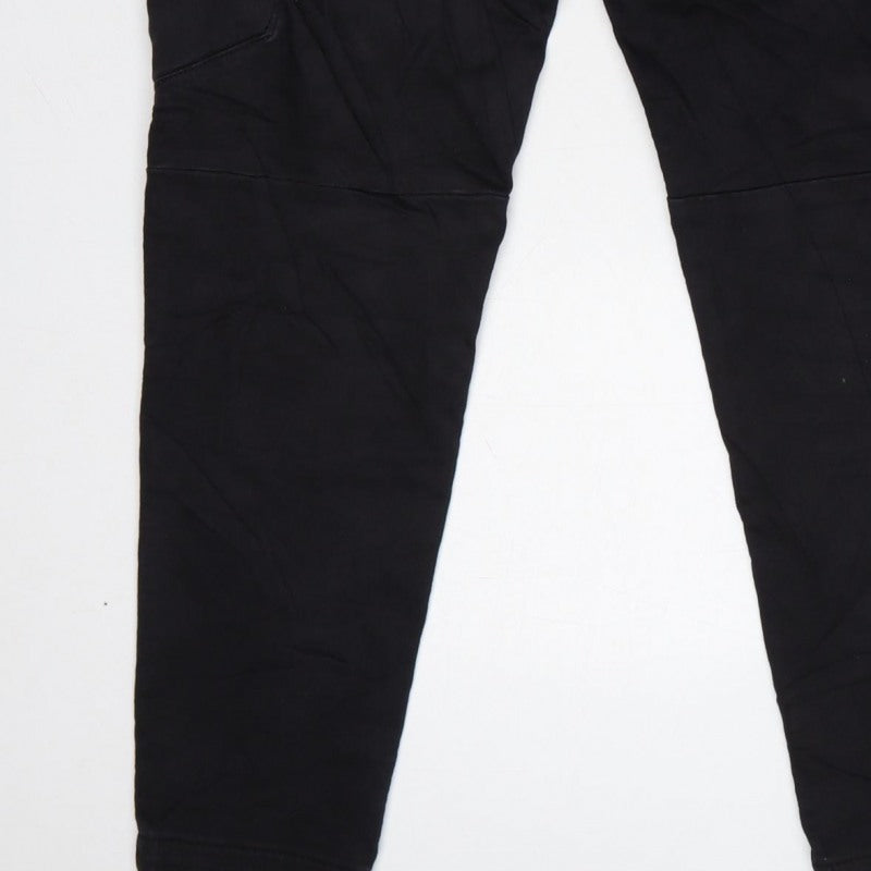 Pull&Bear Men’s Black M Cargo Jogger Trousers Drawstring