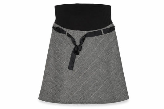 H&M Mama Women’s Grey Check Maternity A-Line Knee Length Skirt UK 16