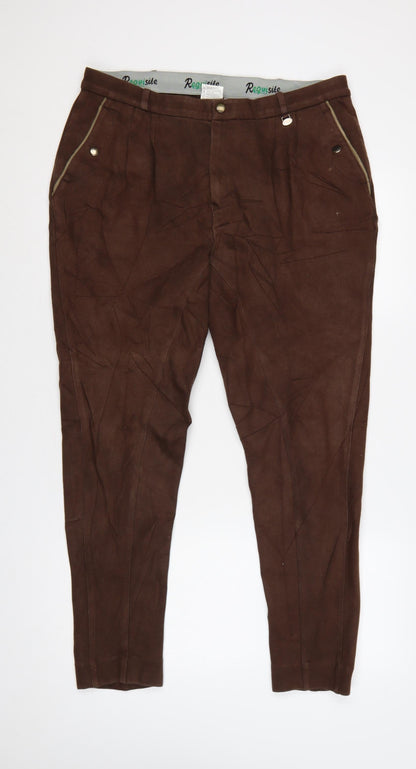 Requisite Women’s Brown Cotton Stretch Riding Trousers Size 36 Pockets