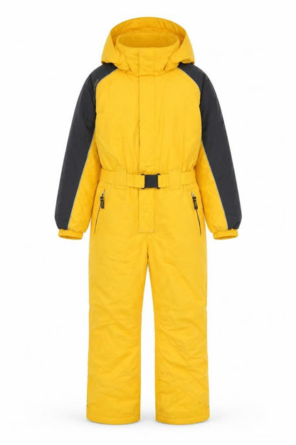 Quechua Boys Yellow 12 Years Ski Snowsuit Hooded Belted