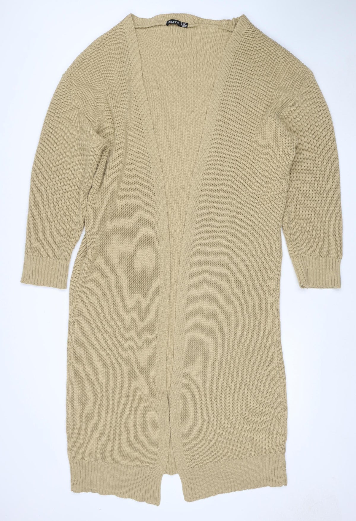 Boohoo Women Beige UK 24 Knit Long Sleeve Pullover Jumper