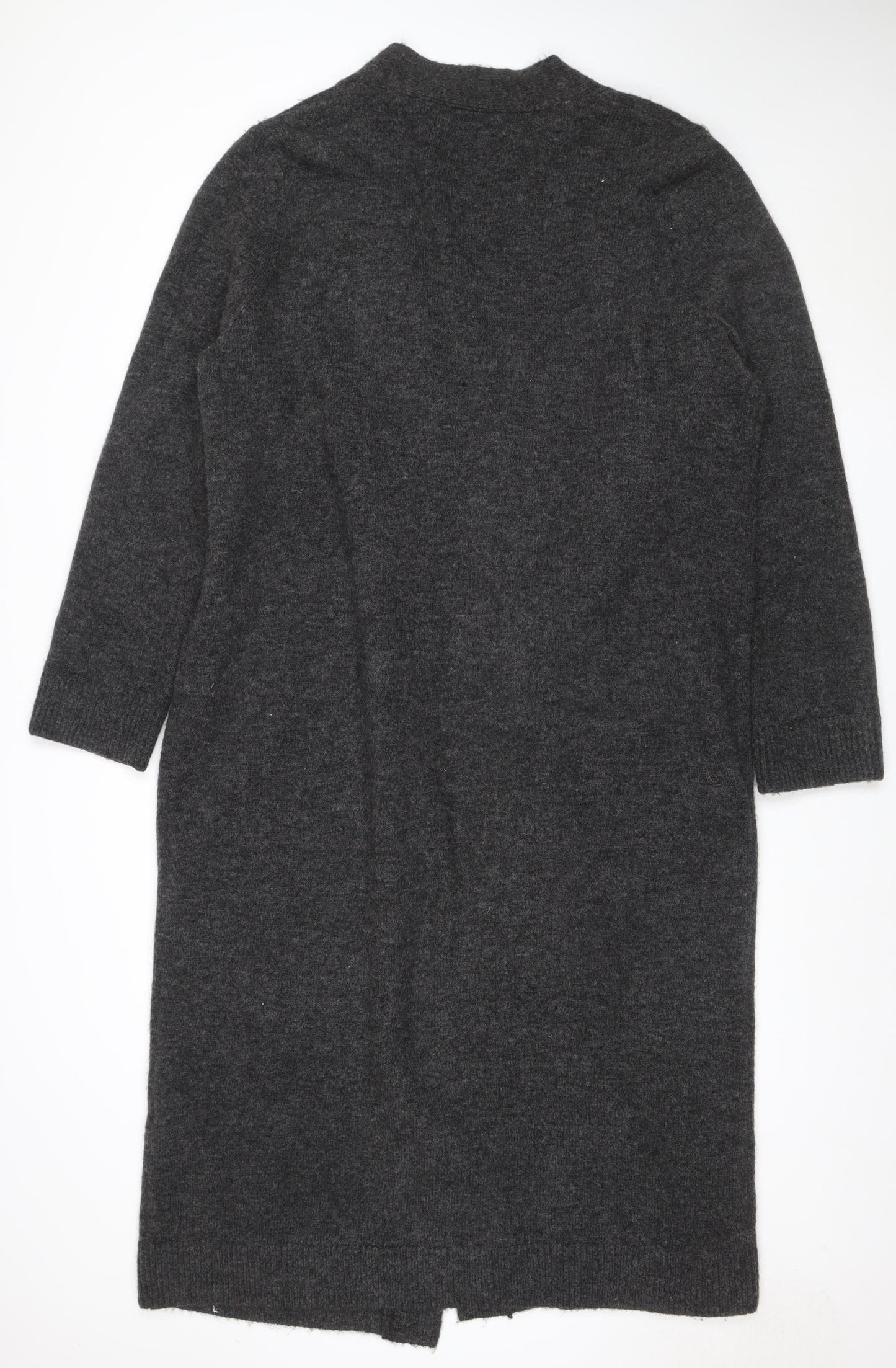 Zara Women Grey XL V-Neck Long Sleeve Knit Pullover Jumper