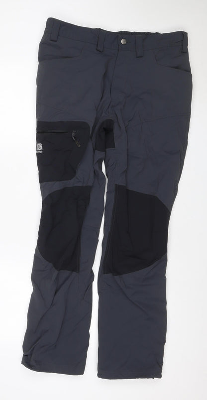 Karrimor Men's Blue XL Snow Ski Trousers Adjustable Waist Ankle Zip